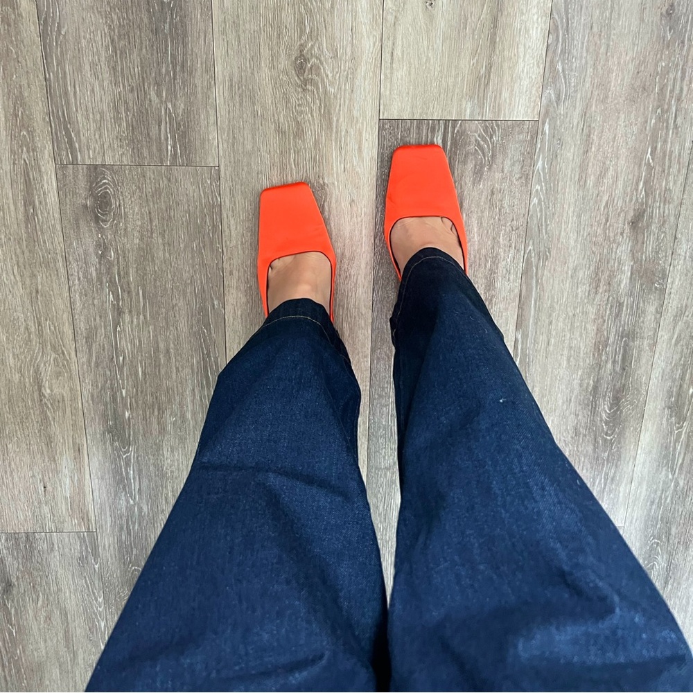 ZARA - SATIN EFFECT HEELED SLINGBACKS